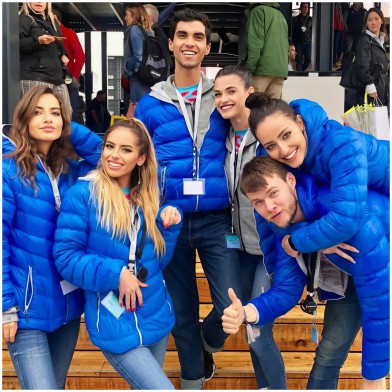 Brand ambassador engaging customers during a New York brand activation